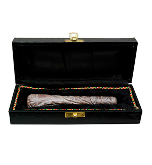 Carved Stone Chillum With Case