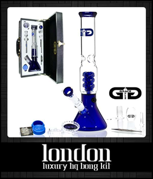 London Luxury Hq Bong Set Blue- Free