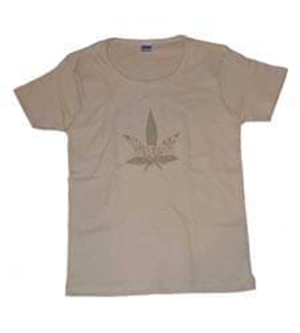 Girls T-Shirt 'Amsterdam Inside Cannabis Leaf'