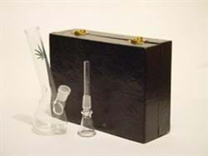 Glass Bong In Wooden Case 2