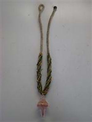 Hemp Necklace With Glass Mushroom 1