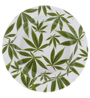 Metal Ashtray – Cannabis Leaves