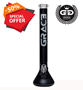 GraceGlass_Ibiza_01.png Grace Glass Ibiza - Ice Black Powder Beaker Bong